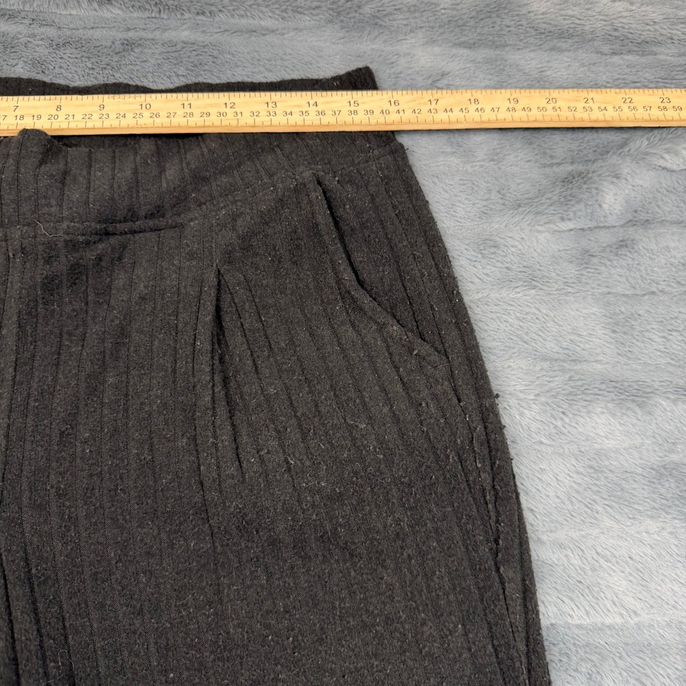 Calvin Klein Performance Black Ribbed Knit Jogger Pants Large Stretch CK Lounge - Picture 2 of 9